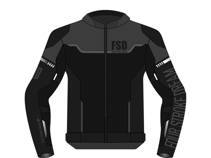 Мотокуртка ткань FSD JAME black M