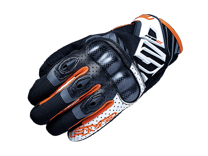 Мотоперчатки FIVE RS-C GLOVE white/fluorange 10/L