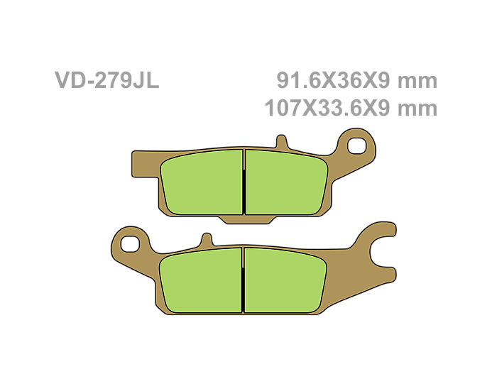 VESRAH Тормозные колодки VD-279/2JL