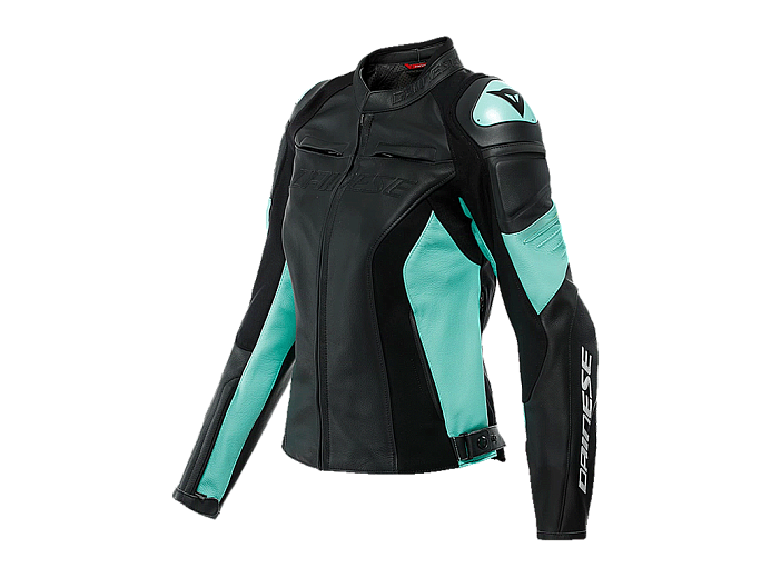 Мотокуртка кожаная женская DAINESE RACING 4 26F BLK/ACQUA-GREEN 44