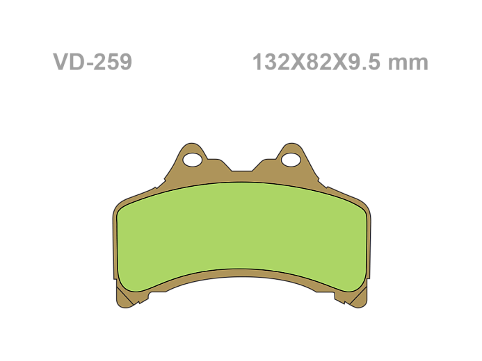 VESRAH Тормозные колодки VD-259JL