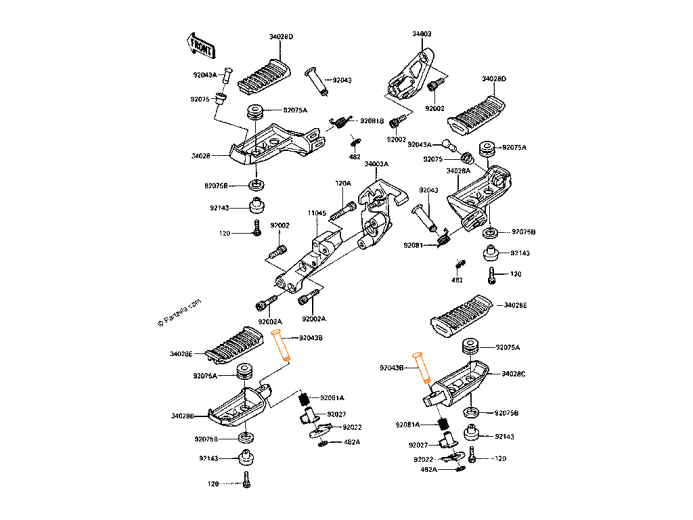 KAWASAKI Штифт, 6X38.5  92043-1238