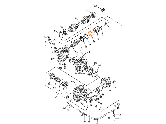 HISUN HS500ATV-2 Сальник переднего моста 48х65х9 47105-115-0000
