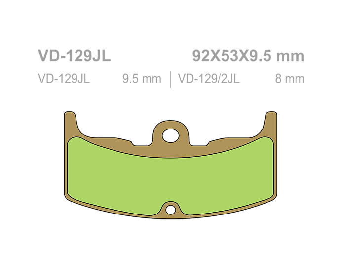 VESRAH Тормозные колодки VD-129/2JL
