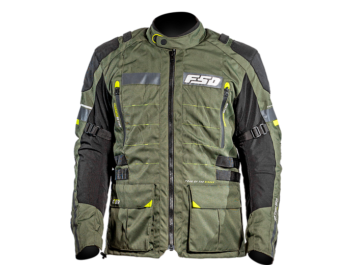 Мотокуртка ткань FSD TESLA black/green L