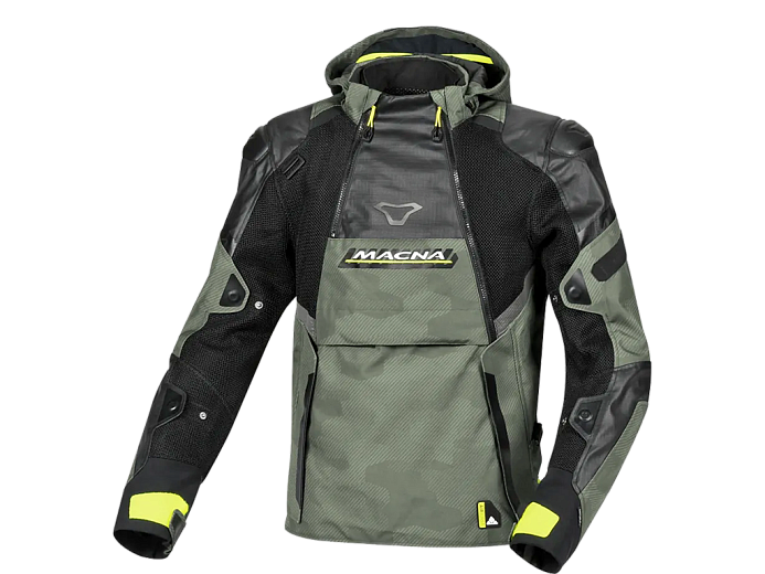 Мотокуртка MACNA BRADICAL ткань зеленый камуфляж/черная S