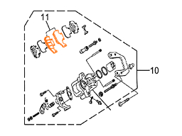 HISUN HS500ATV-2  Колодки тормозные задние комплект 44710-107-0000