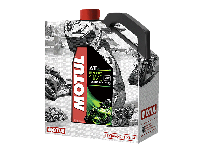 MOTUL Промо упаковка Масло 5100 10W40 4л+C4 CL FL 0.100л