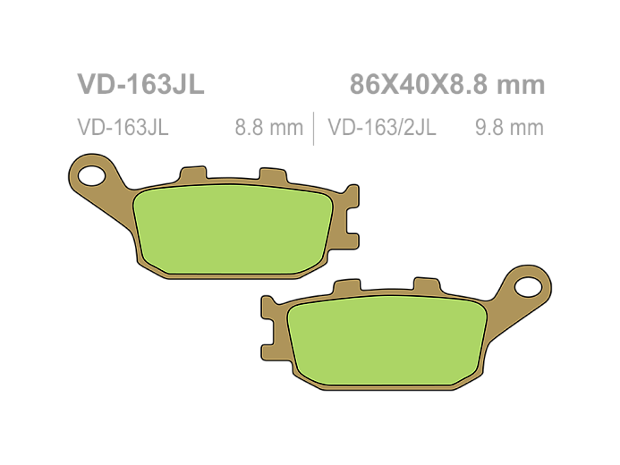VESRAH Тормозные колодки VD-163JL