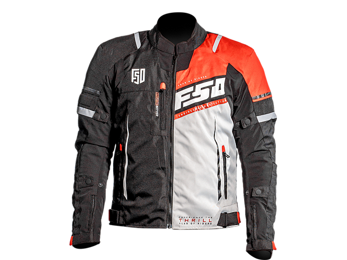 Мотокуртка ткань FSD TERRA black/red/white M