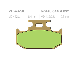 VESRAH Тормозные колодки VD-432JL