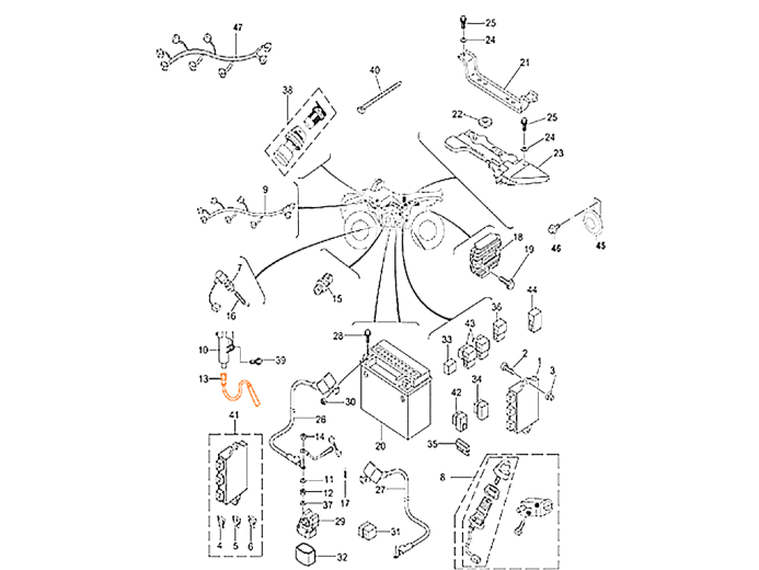 HISUN HS500ATV Высоковольтовый провод 33120-113E-0000