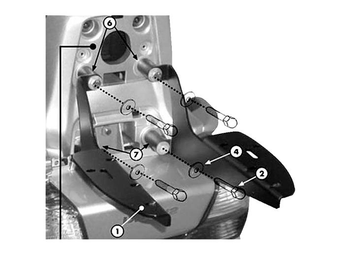 KAPPA Крепеж кофра SUZUKI AN250/400 BURGMAN 03-06 KR1150