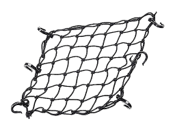 REXWEAR Багажная сетка черн.40*40см металич.крючки