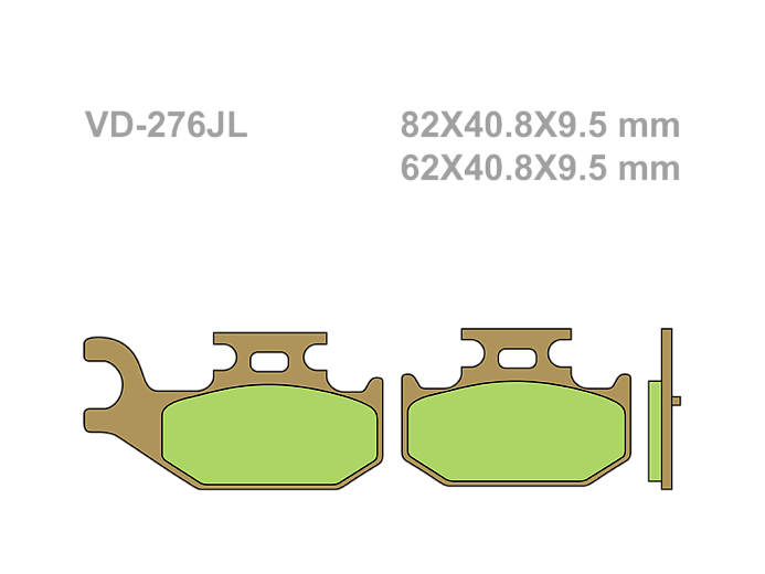 VESRAH Тормозные колодки VD-276JL