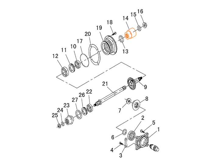 HISUN HS700ATV Flange Coupling