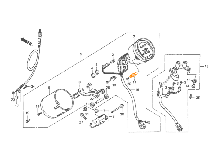 HONDA Кнопка одометра 37220-MR1-008