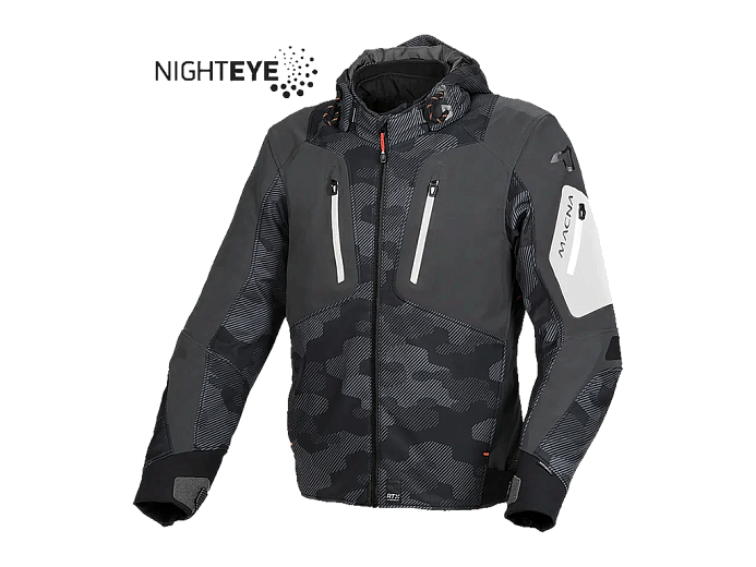 Мотокуртка MACNA ANGLE ткань черная/серая камуфляж S