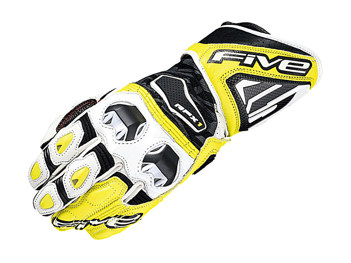 Мотоперчатки FIVE RFX1 WHITE/YELLOW FLUO 11/XL