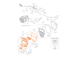 KAWASAKI VN900 08 Корпус воздушного фильтра 11038-0017