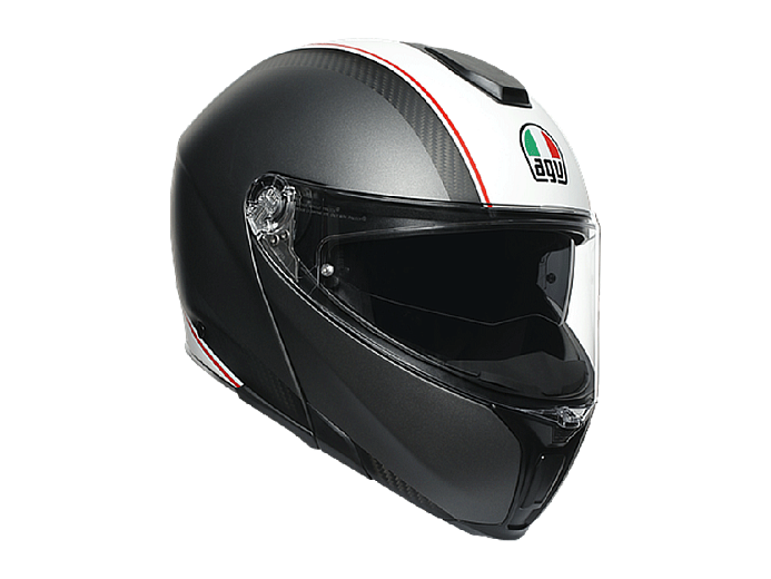 Мотошлем AGV SPORTMODULAR COVER MATT GUNMETAL/WHITE XS