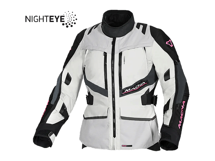 Мотокуртка MACNA DOMANE женская ткань светлосерая/черная XS