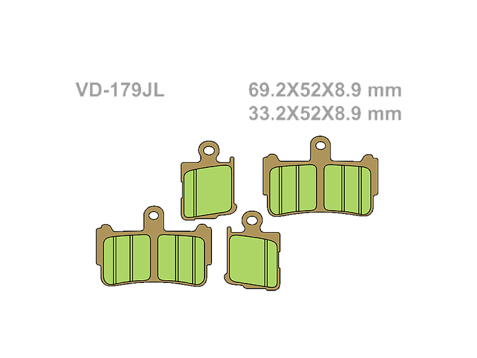 VESRAH Тормозные колодки VD-179JL (357)