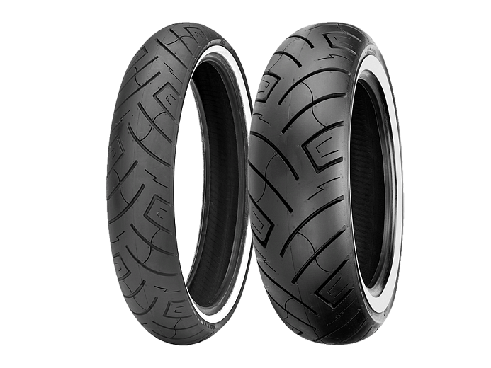 Моторезина SHINKO 130/90-16 73H F777 передняя белая полоса TL