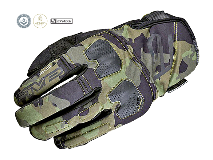 Мотоперчатки кроссовые FIVE E WP camo khaki 9/M