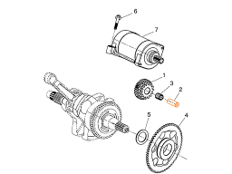HISUN HS500ATV Pain Gearwheel Shaft 31230-004-0000