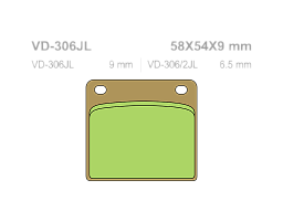 VESRAH Тормозные колодки VD-306JL