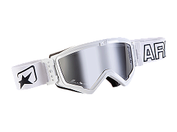 Очки кроссовые ARIETE MUDMAX белые с зеркальной линзой