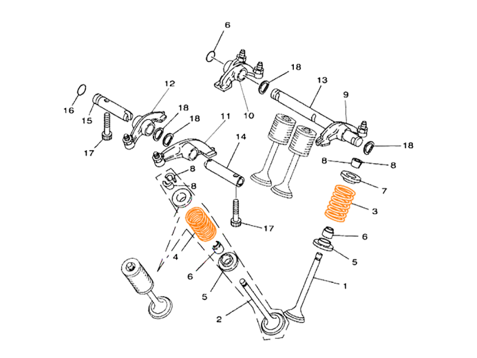 HISUN HS500ATV Пружина выпускного клапана 14761-007-0000