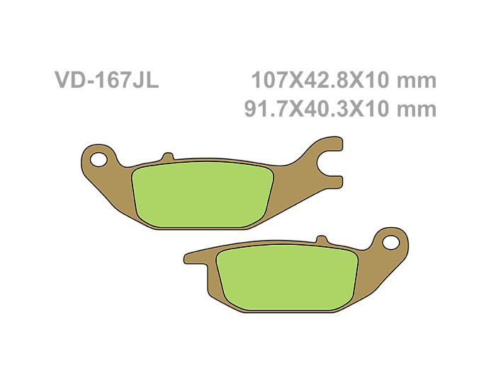VESRAH Тормозные колодки VD-167JL