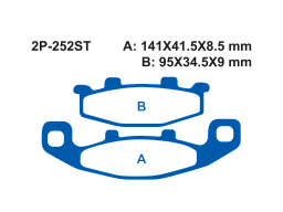 Тормозные колодки NISSIN 2P-252ST