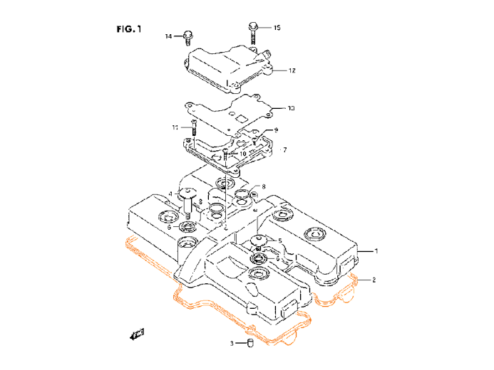 SUZUKI Прокладка клапанной крышки  11173-30B02