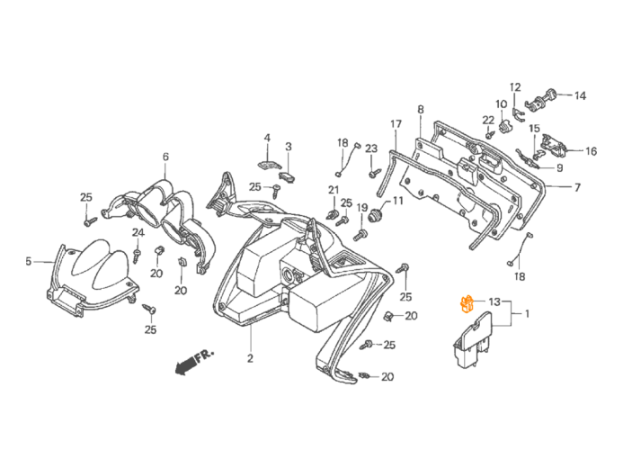 HONDA Защелка бардачка 77235-KPB-000