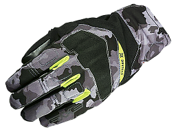 Мотоперчатки FIVE BOXER EVO WP камуфляж серый/желтые 10/L