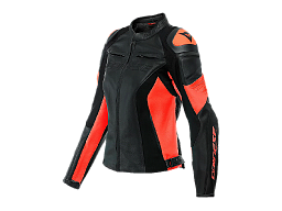 Мотокуртка кожаная женская DAINESE RACING 4 628 BLK/FLUO-RED 38
