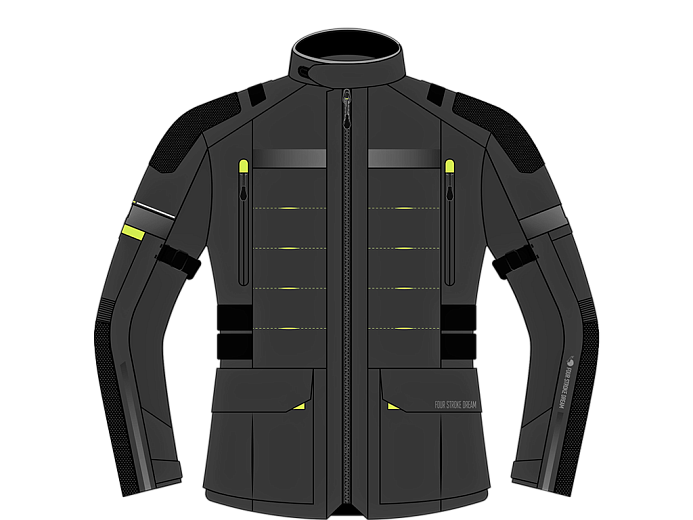 Мотокуртка ткань FSD TESLA 2.0 black L