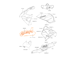 KAWASAKI ZX9R 00-01 НАКЛЕЙКА (ЧЕРНО-КРАСНЫЙ) 56052-1458