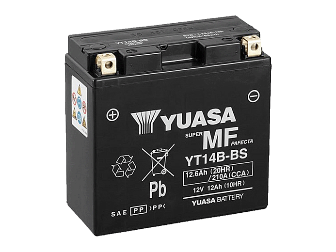 YUASA Аккумулятор YT14B-BS (14-B4) с электролитом купить в Москве, доставка по России