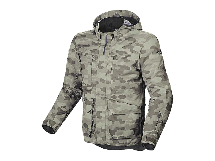 Мотокуртка MACNA RIVAL ткань серая камуфляж L