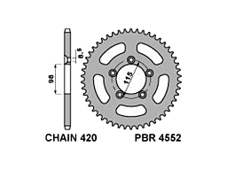 PBR Звезда задняя    4552-48