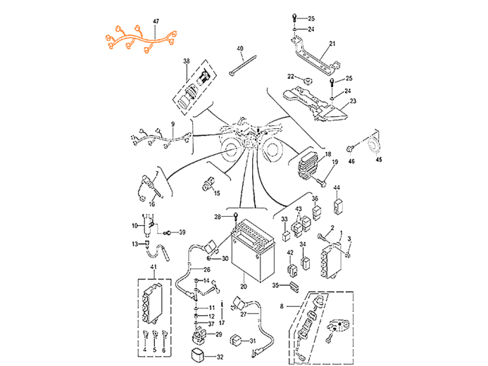 HISUN HS700ATV-4 Электропроводка 34100-107-0000
