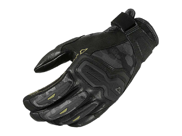 Мотоперчатки MACNA HAROS черно-зеленые камуфляж S