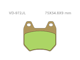 VESRAH Тормозные колодки VD-972JL