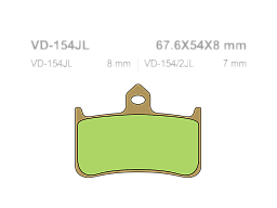 VESRAH Тормозные колодки VD-154JL