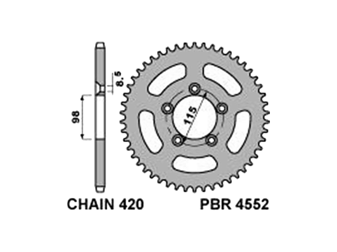 PBR Звезда задняя    4552-47
