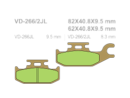 VESRAH Тормозные колодки VD-266/2JL